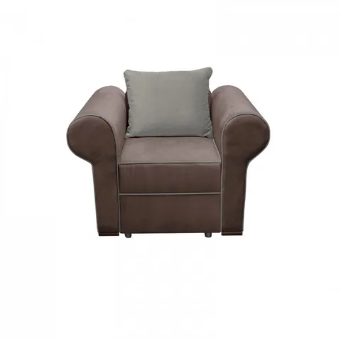 Fotoliu SOFIA cu arcuri, maro + bej, 115x100x75 cm