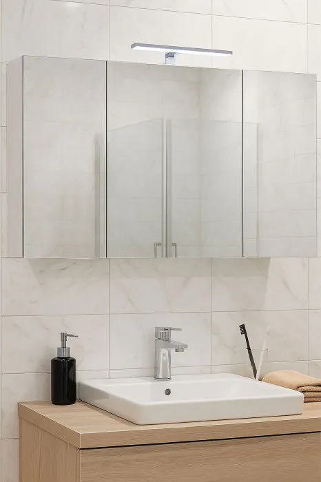Oglinda cu iluminare LED SERENA, alb, 120x68 cm