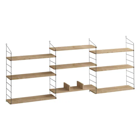 Raft suspendat LABA, stejar, 85x20x216 cm