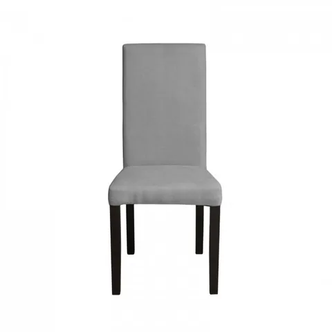 Scaun living TEO, picioare lemn wenge, stofa gri deschis, 46x60x98 cm