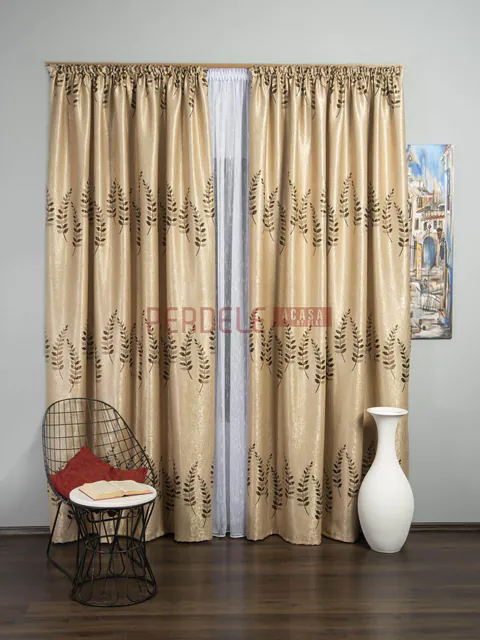 Draperie blackout crem,maro