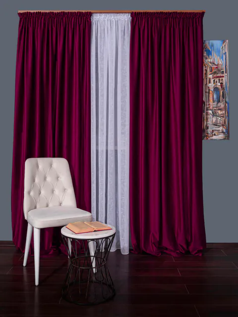 Draperie catifea grena