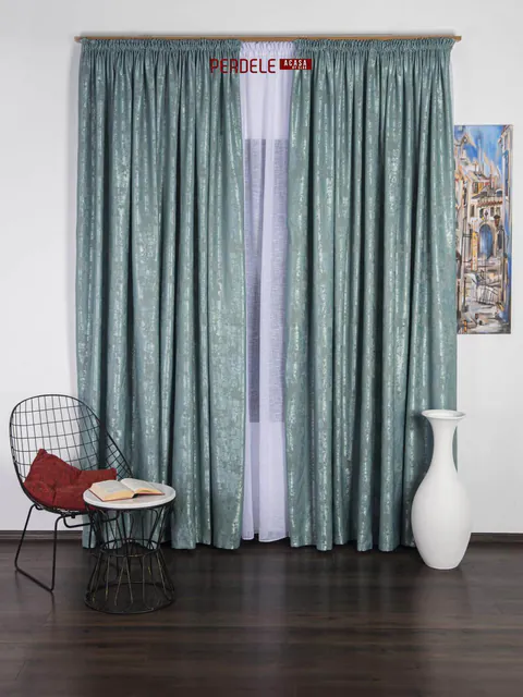 Draperie nisip, turquoise