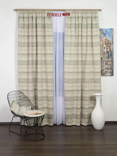 Draperie tafta crem,gri