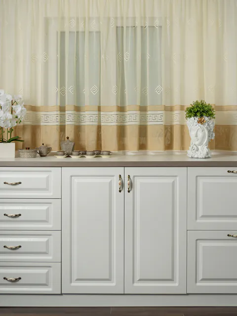 Perdea de pascani crem/camel