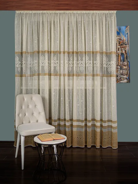 Perdea de Pascani,crem/camel