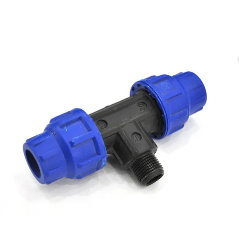 Teu compresiune PEHD filet exterior 32 mm x 1