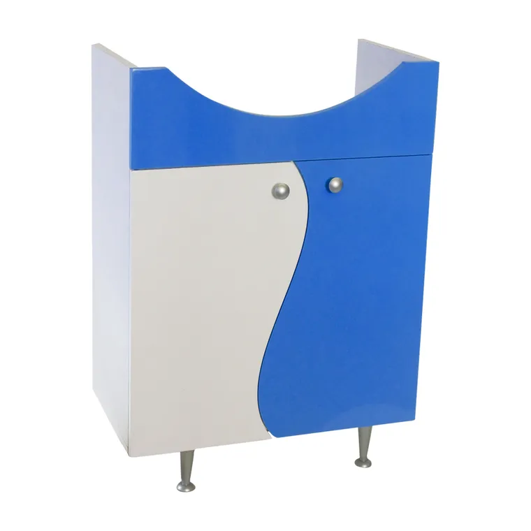 Masca chiuveta / lavoar baie Selena din MDF 70 cm alb-cobalt