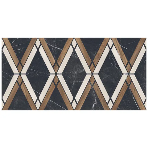 Gresie exterior / interior portelanata Marco Polo Mix Decor 58 x 118 cm lucioasa rectificata