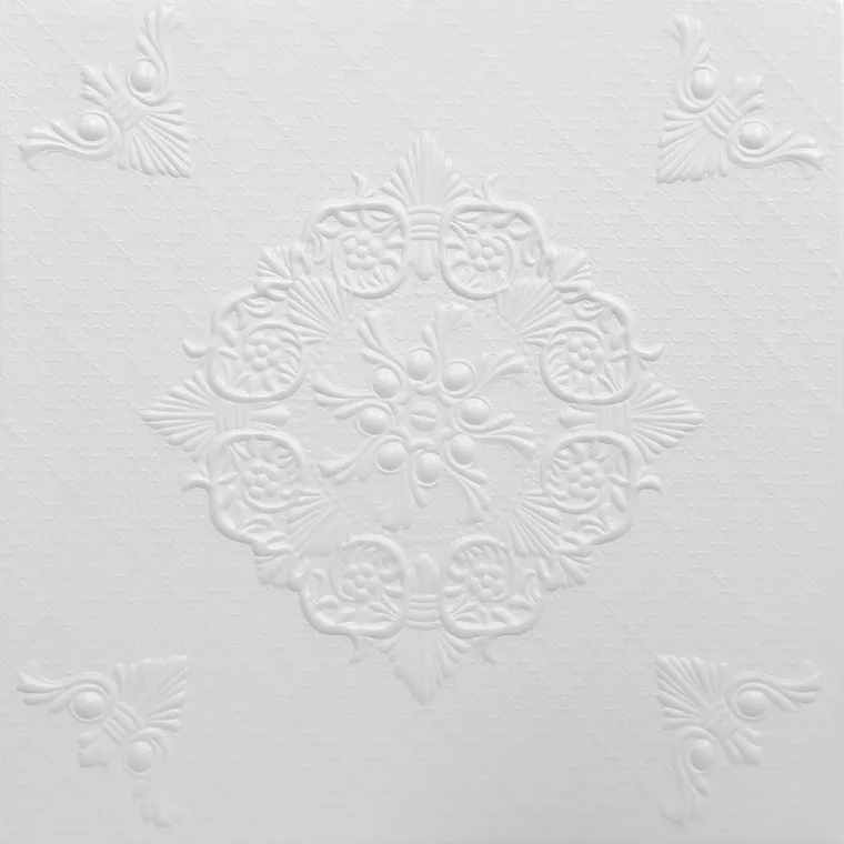 Tavan fals decorativ 08102 Alb 500 x 500 mm