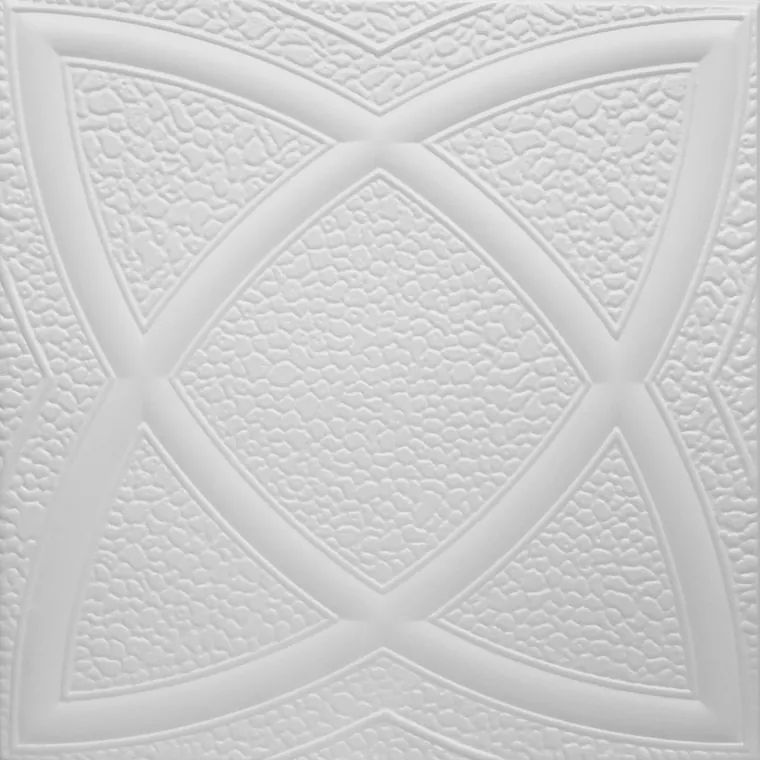Tavan fals decorativ 0838 polistiren extrudat alb 50x50x0.4 cm