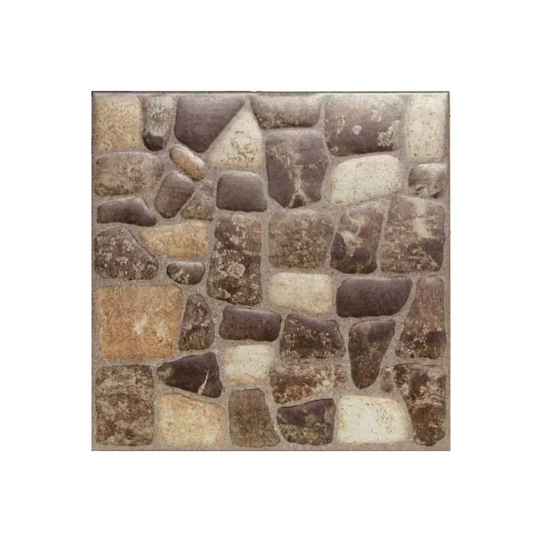 Gresie exterior / interior portelanata Walkway Brown 42 5 x 42 5 cm mata tip piatra