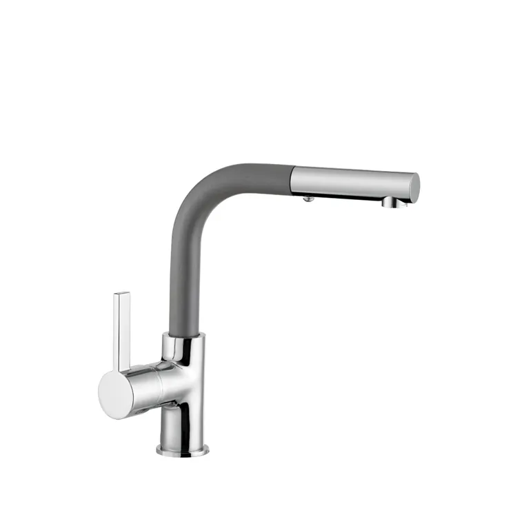 Baterie bucatarie Celesta Cosmo 1010006 monocomanda pipa extractibila perlator cu doua functii cromat/gri grafit