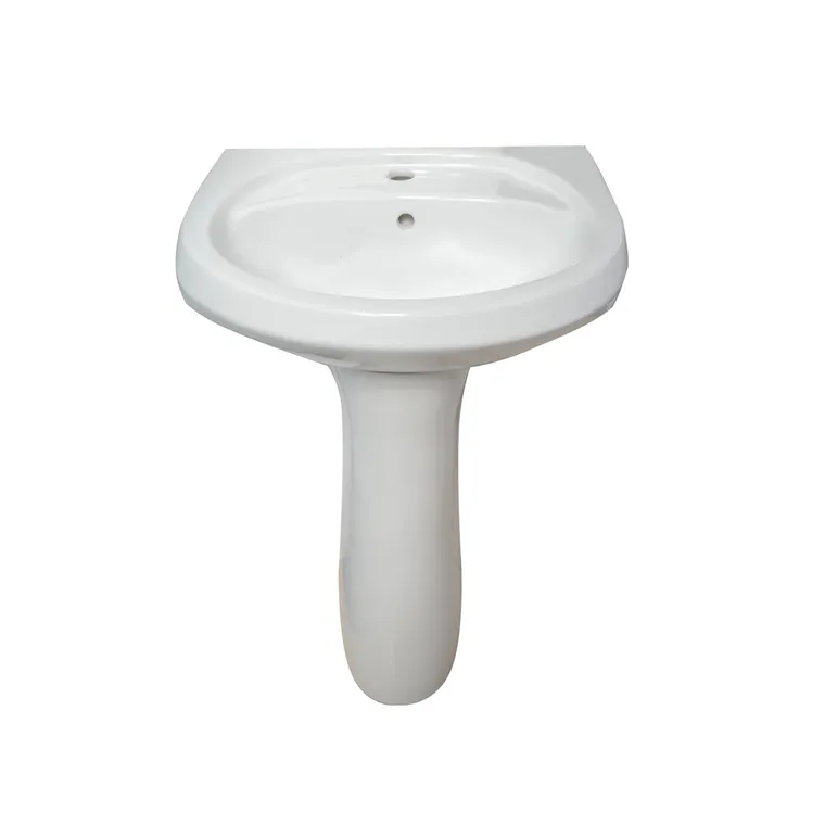 Set lavoar cu piedestal Repose 55 cm alb lucios