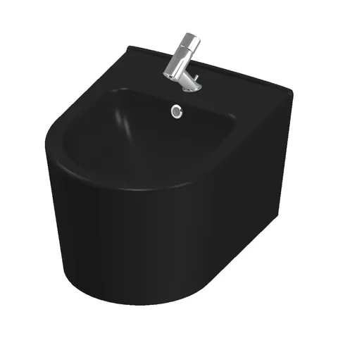 Bideu suspendat Celesta Vista 50 x 35 cm ceramica negru mat