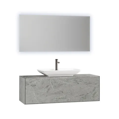 Set mobilier baie Orka Mono suspendat 3 piese macael 100 cm