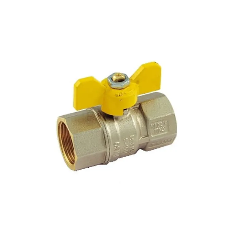 Robinet cu sfera pentru gaz Tornado F/F 1/2'' cu fluture galben