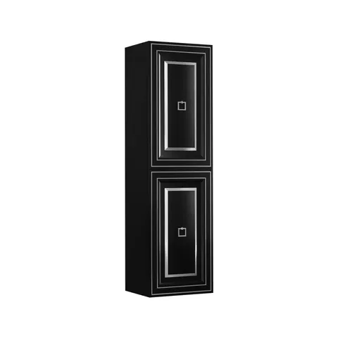 Dulap baie suspendat Orka Style negru-argintiu 40x138 cm