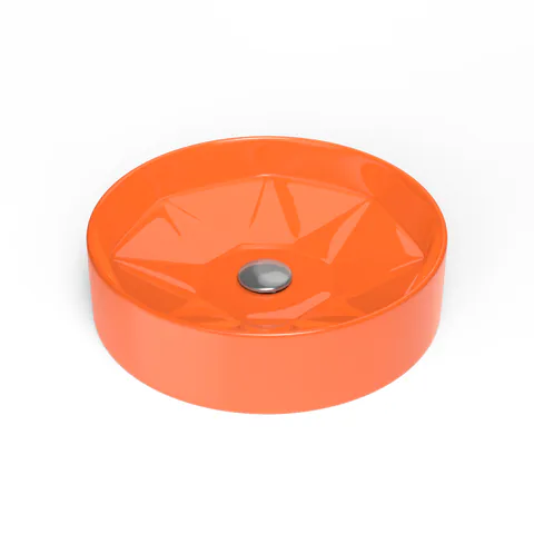 Lavoar baie pe blat Celesta Emerald 42 x 42 x 11 cm ceramica orange