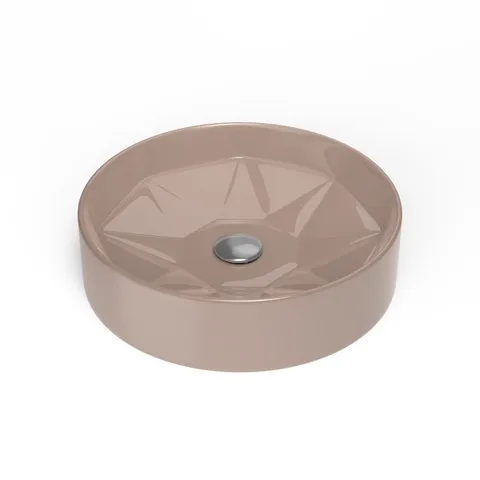 Lavoar baie pe blat Celesta Emerald 42 x 42 x 11 cm ceramica bej