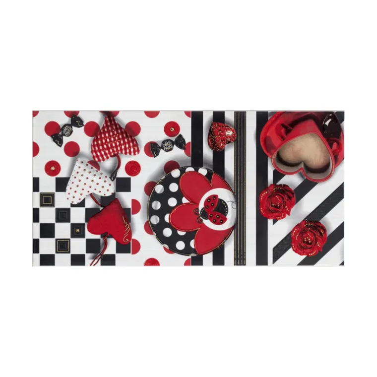 Faianta decorativa Charlotte Red Ladybug 2 25 x 50