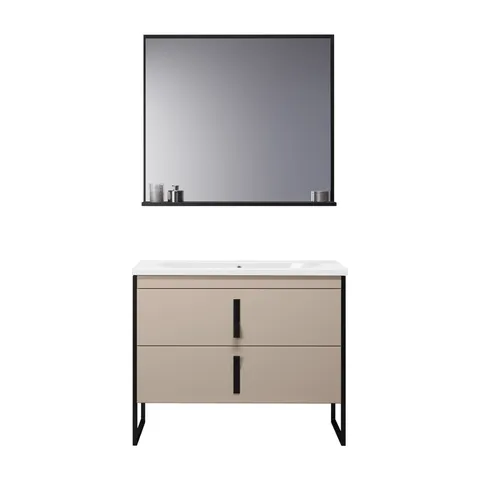 Set mobilier baie Orka Modena 3 piese cappuccino 80 cm