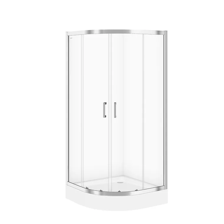Cabina de dus simpla Cersanit Basic S158-005 semirotunda 90 x 90 x 185 cm