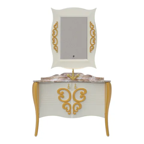 Set mobilier baie Pierre Cardin Hermitage 3 piese alb 115 cm