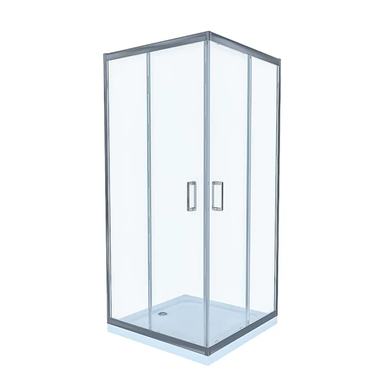 Cabina de dus simpla Celesta Titan patrata sticla transparenta 6 mm 90 x 90 x 190 cm profil crom