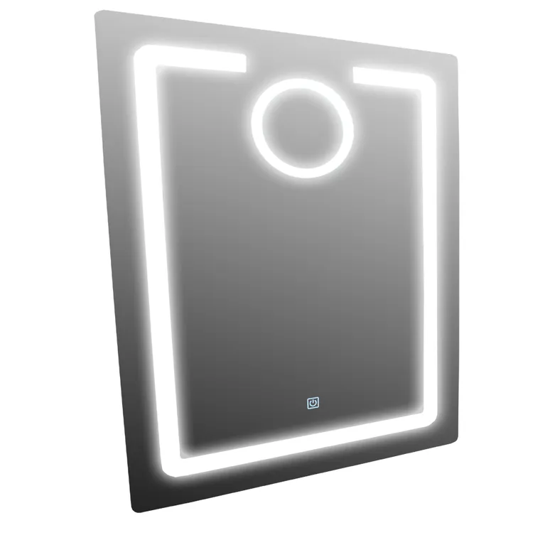 Oglinda baie cu LED lupa si buton touch RO-06 60x80 cm
