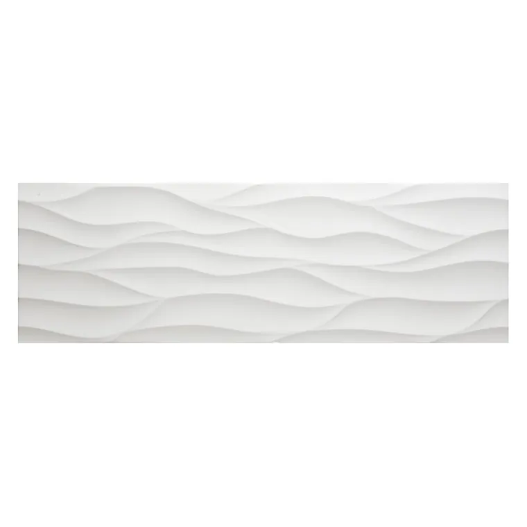 Faianta rectificata Onda Wavy White glossy 30 x 90
