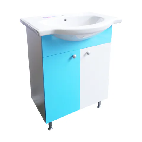 Masca chiuveta / lavoar baie Selena 55 cm alb-bleu