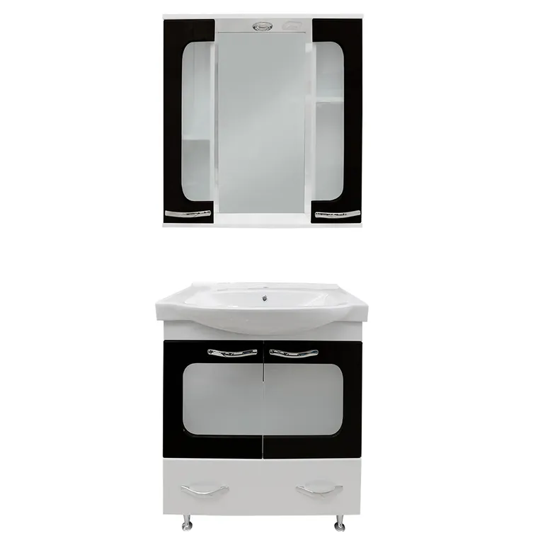 Set mobilier baie Aba 3 piese anthracite 80 cm