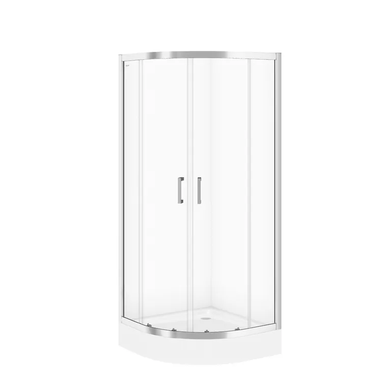 Cabina de dus simpla Cersanit Basic S158-003 semirotunda 80 x 80 x 185 cm
