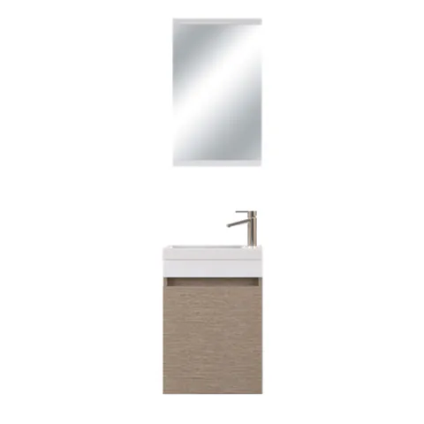 Set mobilier baie Buca suspendat 3 piese bej 45 cm