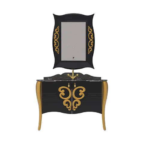 Set mobilier baie Pierre Cardin Hermitage 3 piese negru 115 cm