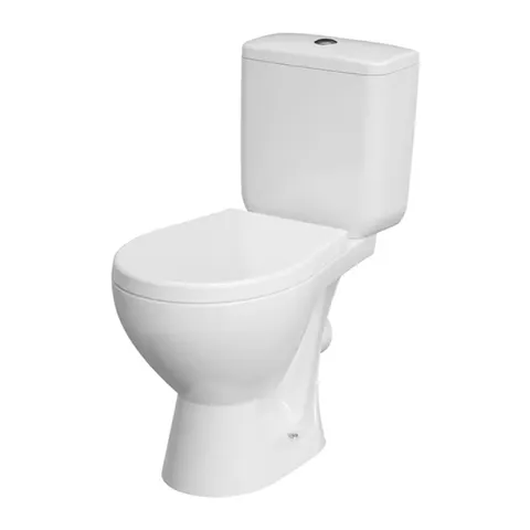 Set vas WC pe pardoseala cu rezervor Cersanit Compact 471 Nevada 010 + mecanism si capac duroplast cu soft close