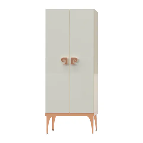 Dulap soldat baie dublu Pierre Cardin Venus alb-aramiu 70x150 cm