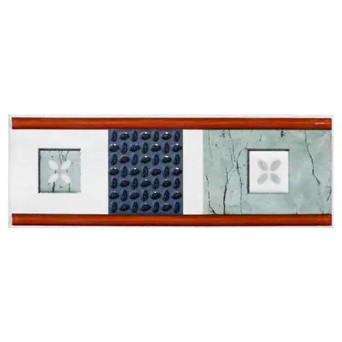 Brau decorativ faianta baie / bucatarie Ocana Verde 7.5 x 20