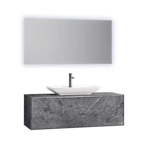 Set mobilier baie Orka Mono suspendat 3 piese albox 100 cm