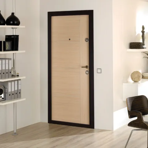 Usa metalica apartament Prestige 02 B bej 96 x 205 cm stanga