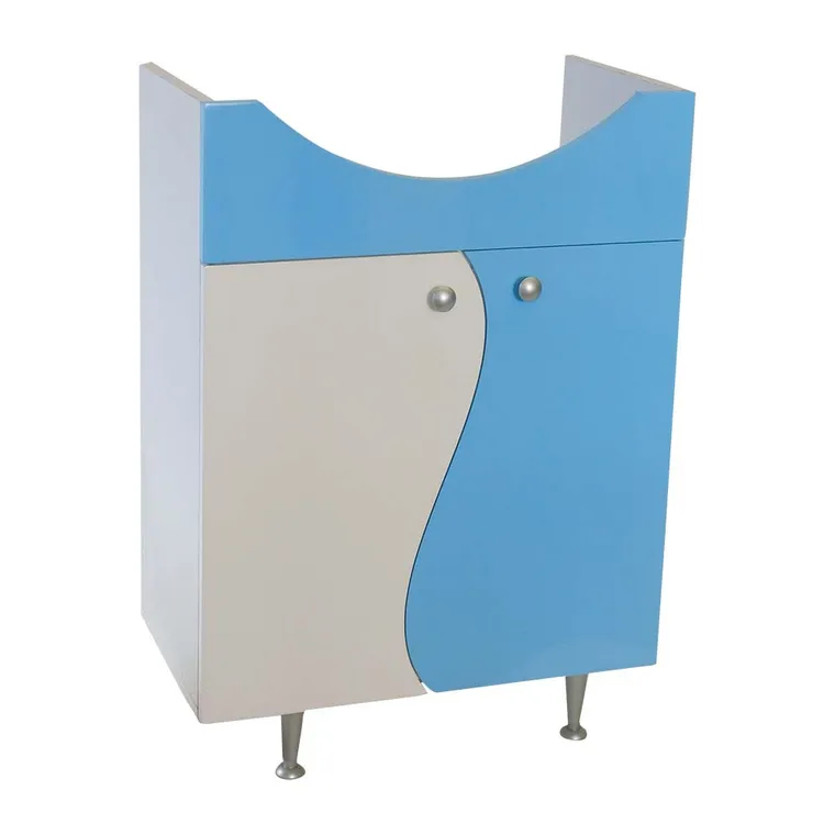 Masca chiuveta / lavoar baie Selena din MDF 70 cm alb-bleu