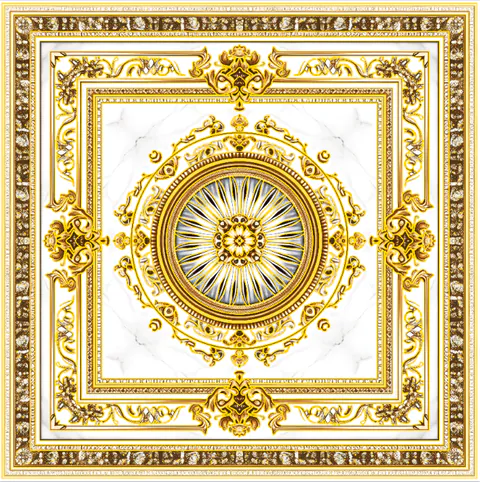 Gresie decorativa / covor ceramic Baroque Juman 1202059-1B 120X120 (4 placi 60X60) lucioasa