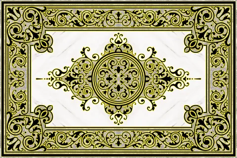 Gresie decorativa / covor ceramic Baroque Zahra 1218616-1B 120X180 (6 placi 60X60) lucioasa