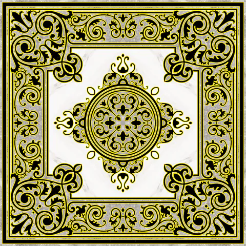 Gresie decorativa / covor ceramic Baroque Zahra 12618-1B 120X120 (4 placi 60X60) lucioasa