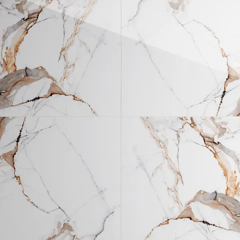 Gresie interior rectificata Helios 45 x 45 cm lucioasa tip marmura