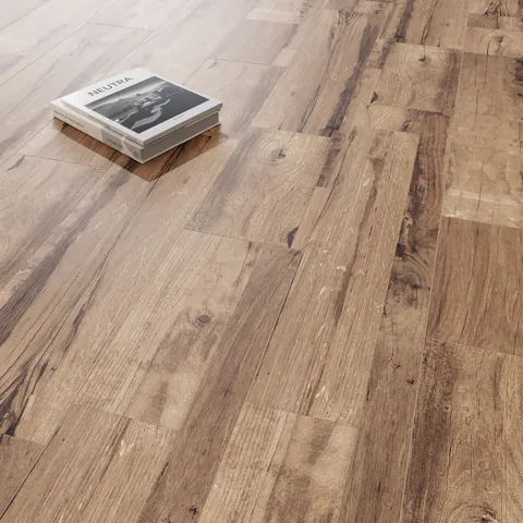 Gresie tip parchet exterior / interior Teak Brown 20 x 120 cm mata portelanata rectificata