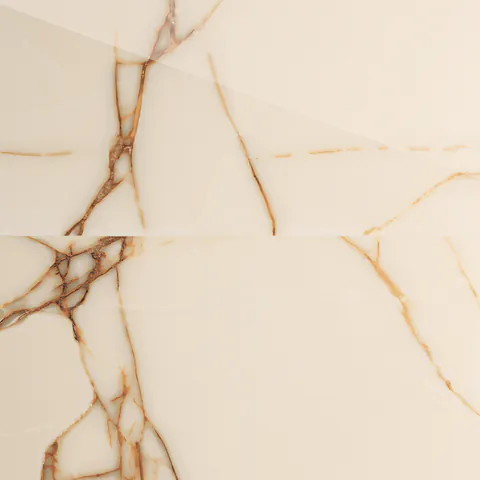 Gresie rectificata exterior / interior Loger Ivory 60 x 120 cm lucioasa portelanata tip marmura