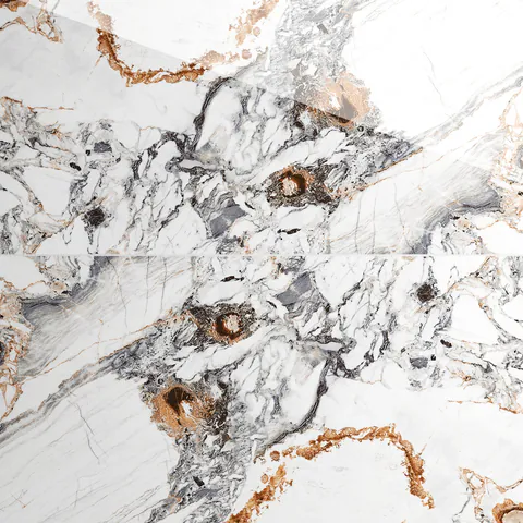 Gresie exterior / interior portelanata Mothica Rose 60 x 120 cm lucioasa rectificata tip marmura