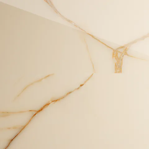 Gresie exterior / interior portelanata Onyx Beige 59 5 x 119 5 cm lucioasa rectificata tip marmura